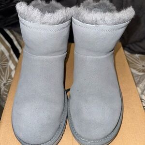 UGG Women Mini Fluff Boots - Blue/Grey